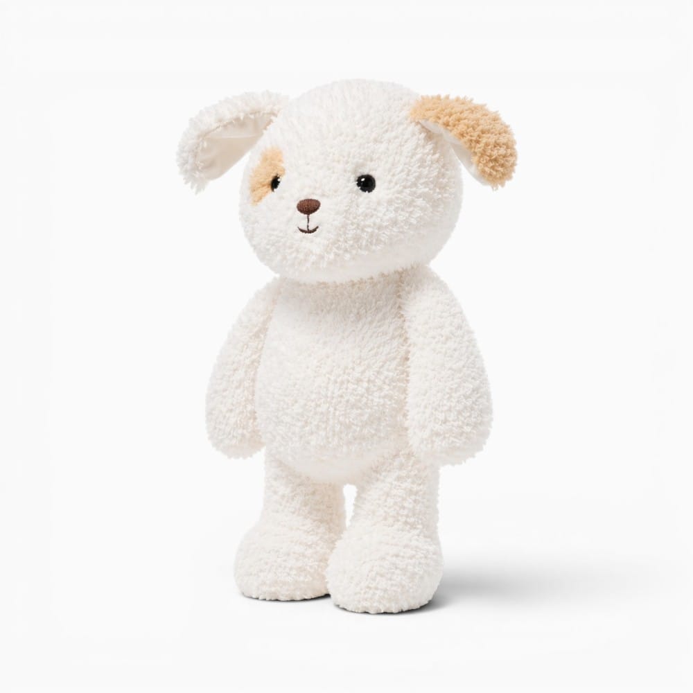kuscheltierland Weiß / Etwa 30 cm Kids Cuddly Animal Plush Toy Super Soft Fluffy Dog Monkey Rabbit Sheep Stuffed Animal Soothing Toys for Toddlers Bedroom Decor