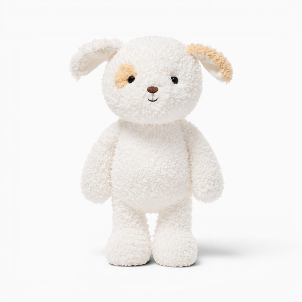 kuscheltierland Weiß / Etwa 30 cm Kids Cuddly Animal Plush Toy Super Soft Fluffy Dog Monkey Rabbit Sheep Stuffed Animal Soothing Toys for Toddlers Bedroom Decor