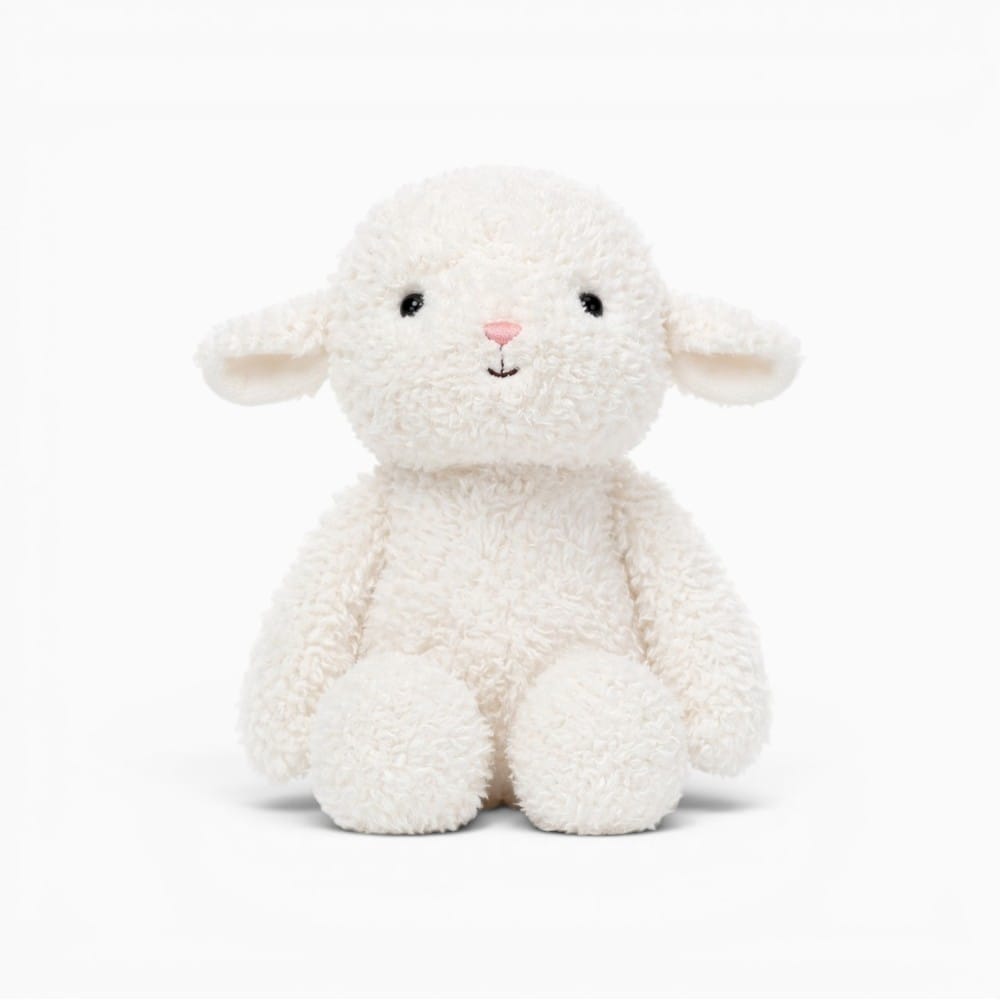 kuscheltierland Weiß / Etwa 30 cm Kids Cuddly Animal Plush Toy Super Soft Fluffy Dog Monkey Rabbit Sheep Stuffed Animal Soothing Toys for Toddlers Bedroom Decor