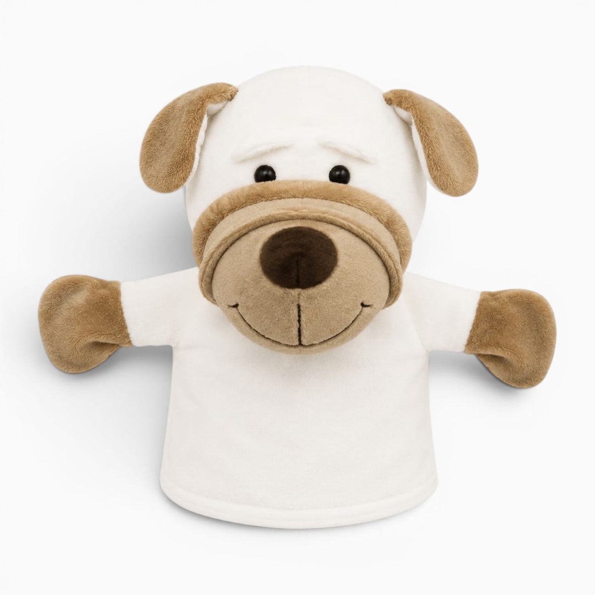 kuscheltierland Weiß Hund Handpuppe Kuscheltier