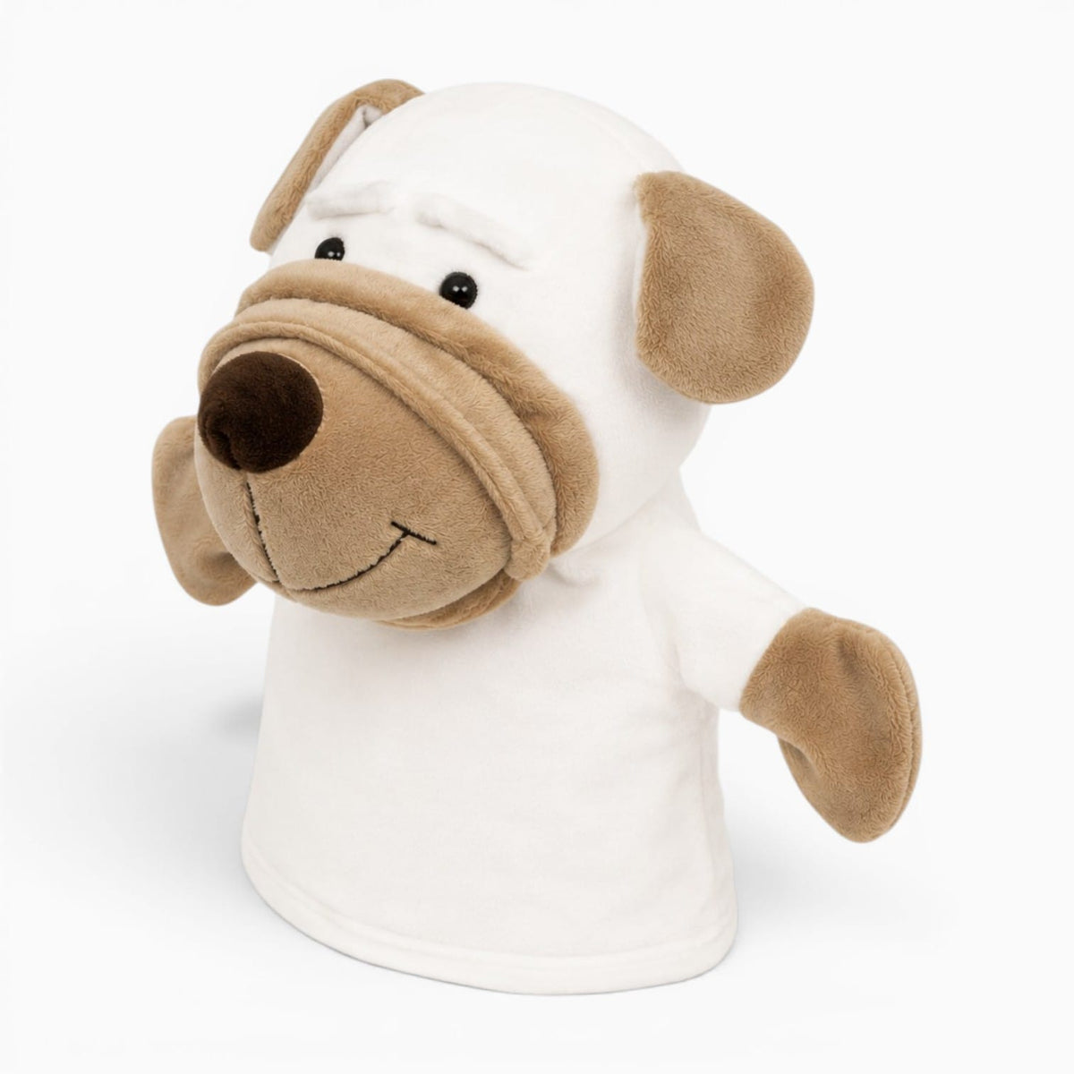 kuscheltierland Weiß Hund Handpuppe Kuscheltier