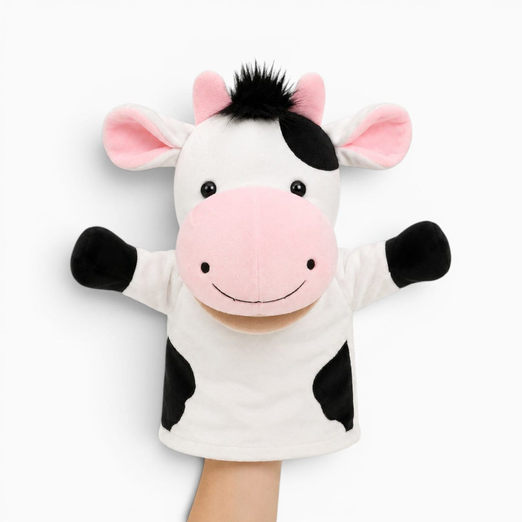 kuscheltierland Weiß Kuh Handpuppe Kuscheltier