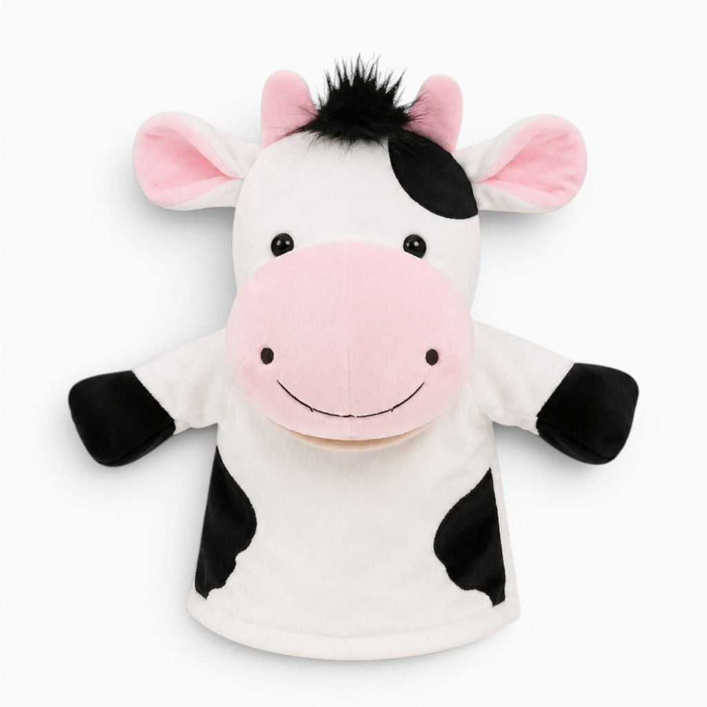 kuscheltierland Weiß Kuh Handpuppe Kuscheltier