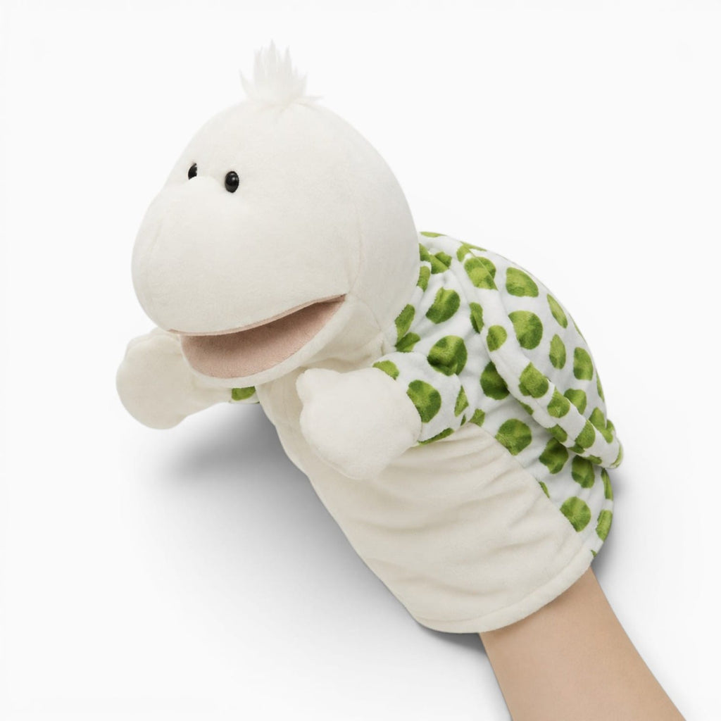 kuscheltierland Weiß Schildkröte Handpuppe Kuscheltier