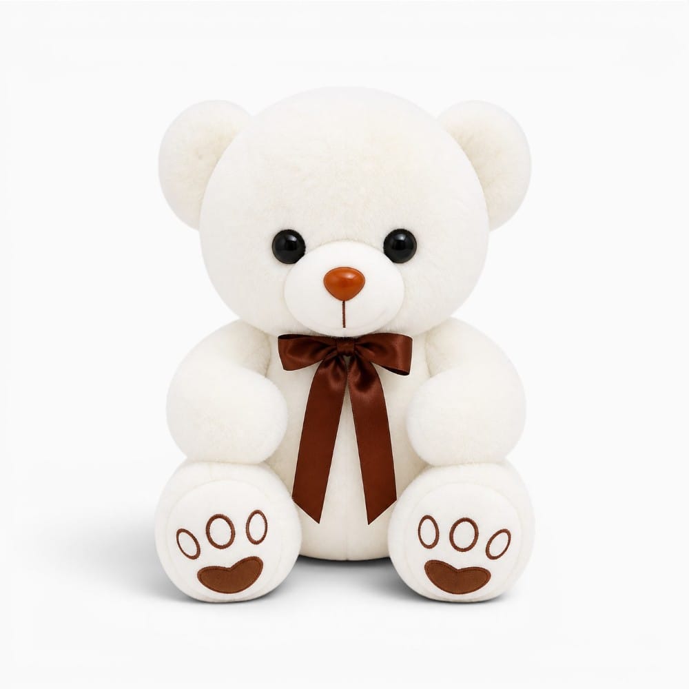 kuscheltierland Weiß Teddybär Plüschtier mit Schleife