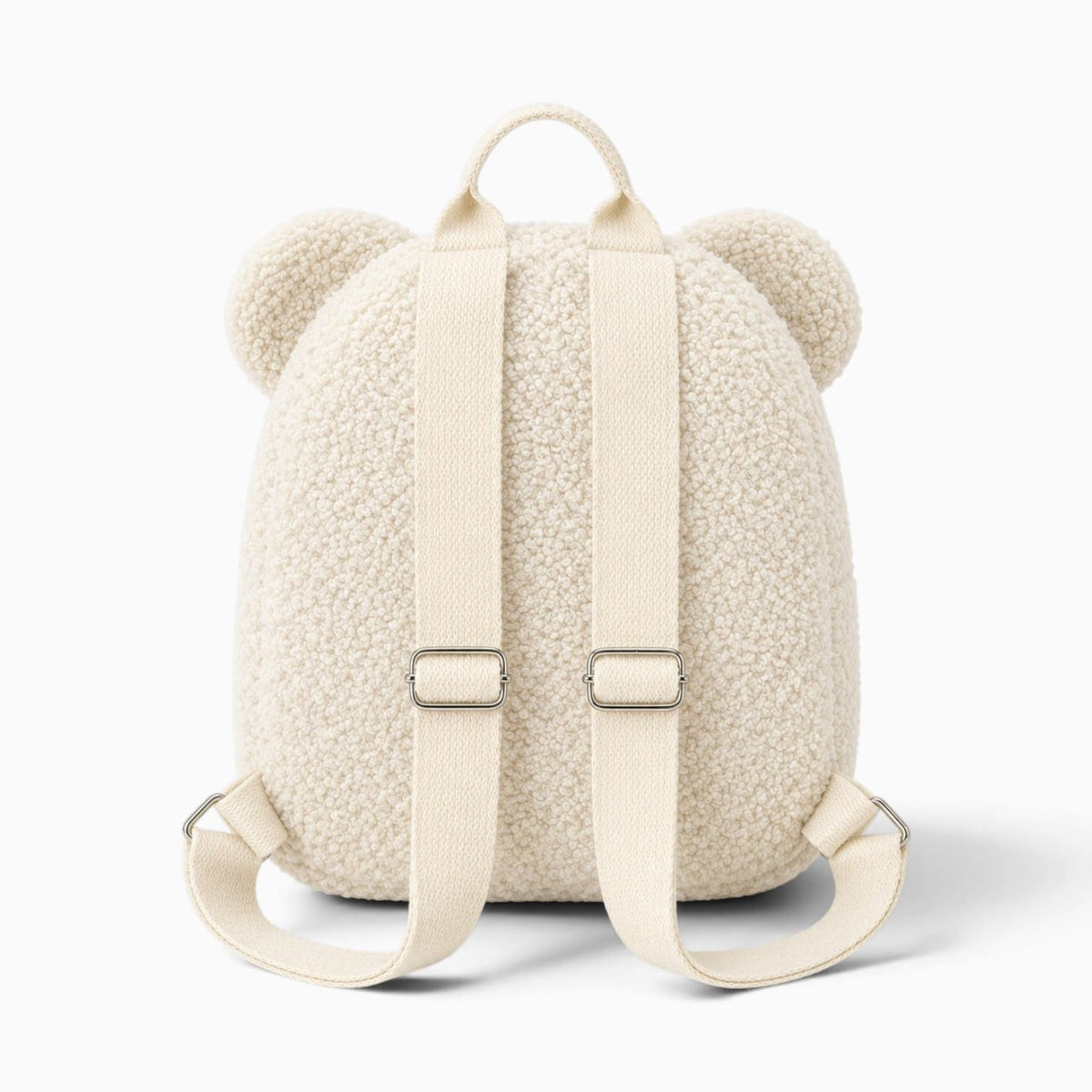 kuscheltierland Weiß Weißer Plüsch-Rucksack mit Bärenohren