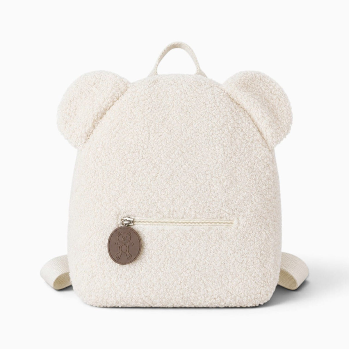 kuscheltierland Weiß Weißer Plüsch-Rucksack mit Bärenohren