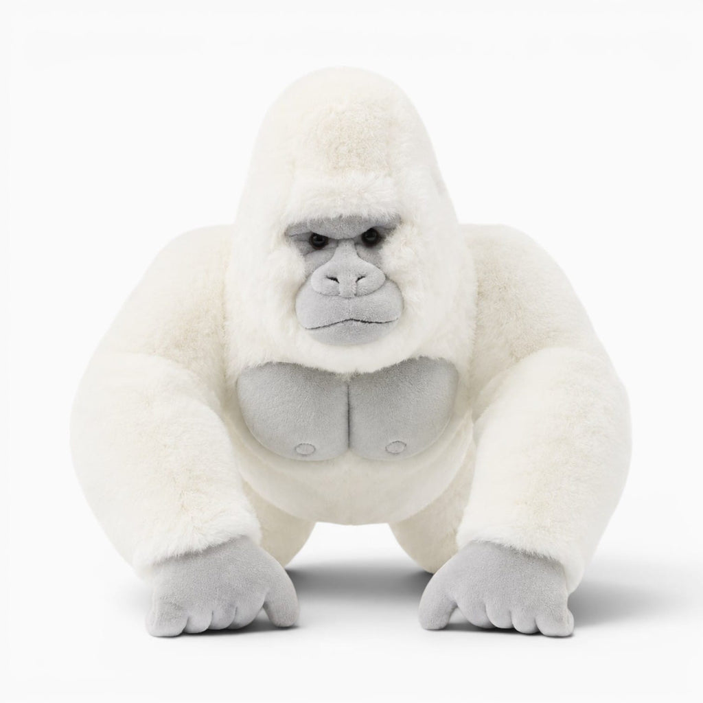 kuscheltierland white / China Mainland Albino Gorilla High Fidelity Anime Cute Ape Plushie Silverback Plush Toys Lifelike Animals Simulation Stuffed Doll Kawai Toy Gif