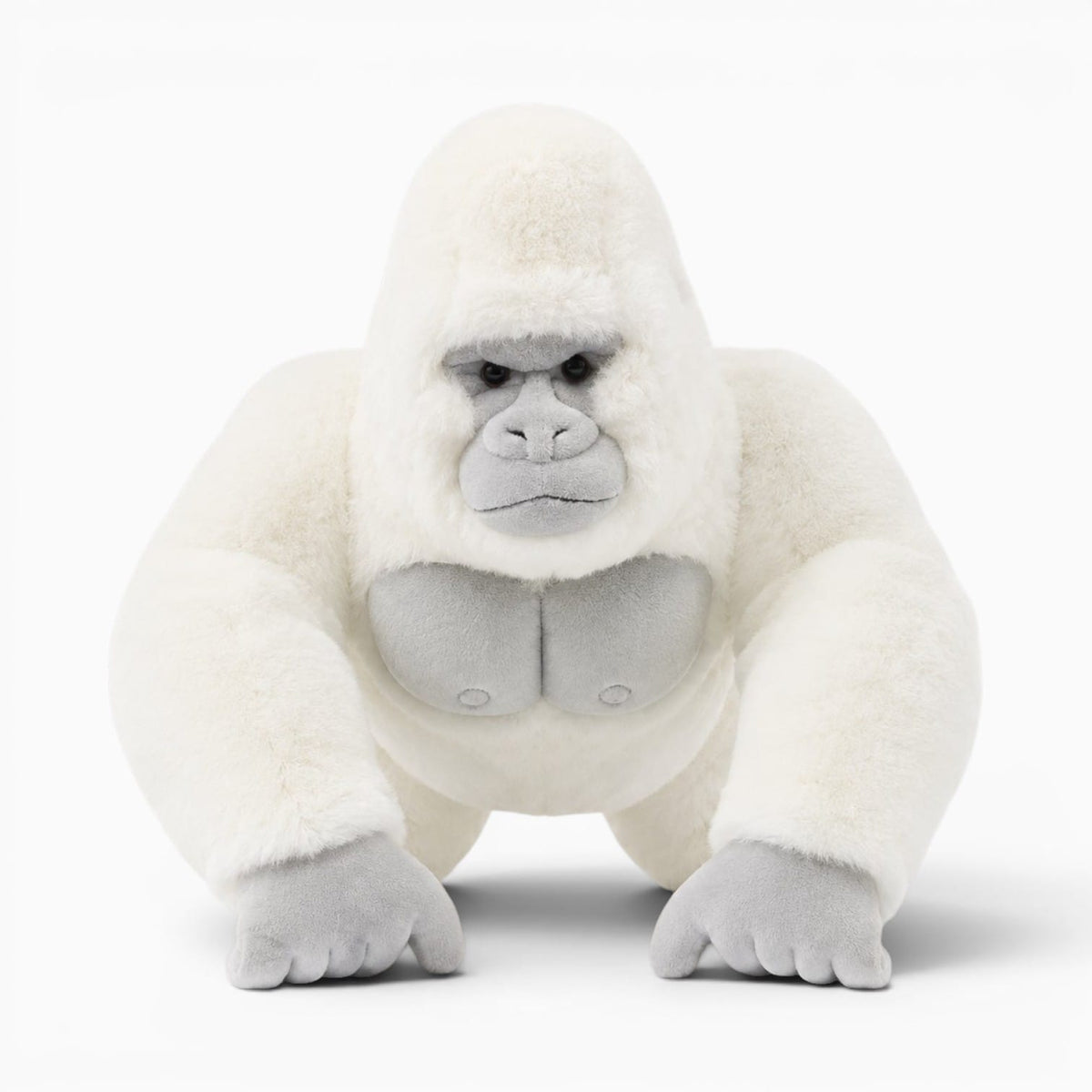 kuscheltierland white / China Mainland Albino Gorilla High Fidelity Anime Cute Ape Plushie Silverback Plush Toys Lifelike Animals Simulation Stuffed Doll Kawai Toy Gif